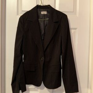Blazer, dress jacket pinstripe black and white. Size: 9/10